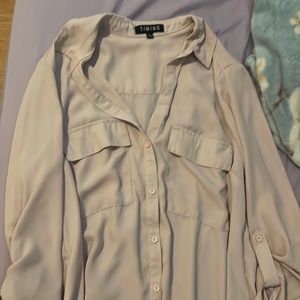 Blush pink collared shirt